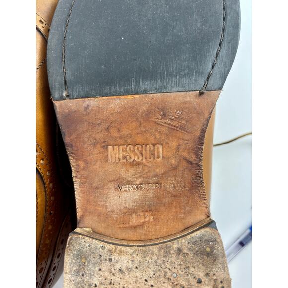 Messico Men’s Brown Leather Cap Toe Oxford Shoes Size 11.5 main image 7